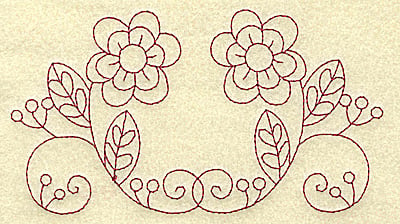 Embroidery Design: Floral violet 6 large<br> 6.22w X 3.41h