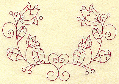 Embroidery Design: Floral violet 8 large<br> 6.25w X 4.32h