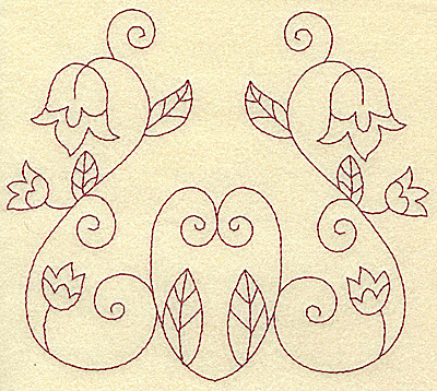 Embroidery Design: Floral violet 10 large<br> 6.23w X 5.53h