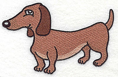 Embroidery Design: Devoted dog J large<br> 4.94w X 3.14h
