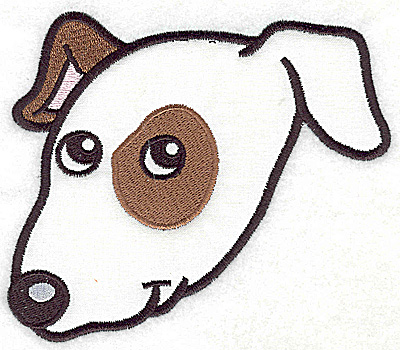 Embroidery Design: Devoted dog A applique<br> 5.23w X 4.58h