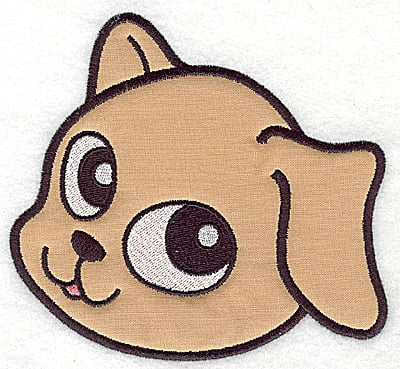 Embroidery Design: Devoted dog C applique<br> 5.39w X 4.94h