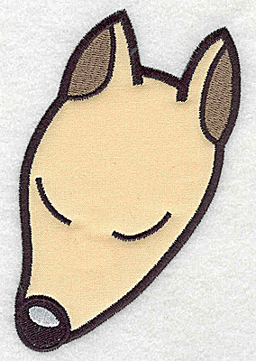 Embroidery Design: Devoted dog G applique<br> 3.34w X 4.96h