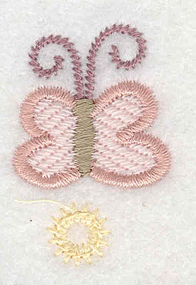 Embroidery Design: Butterfly mini <br> 1.59"h x 1.05"w