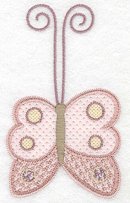 Embroidery Design: Butterfly large <br> 5.70"h x 3.41"w