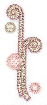 Embroidery Design: Stem <br> 3.55"h x 1.39"w