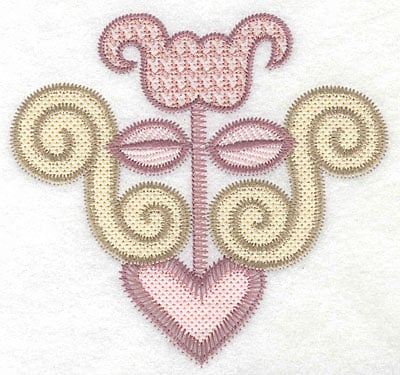 Embroidery Design: Motif D large <br> 4.98"h x 5.27"w