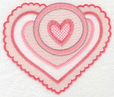 Embroidery Design: Heart duo large <br> 4.98"h x 5.92"w