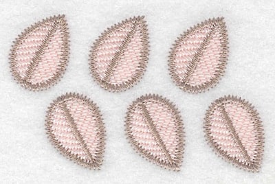 Embroidery Design: Leaf design <br> 2.19"h x 3.59"w