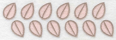 Embroidery Design: Leaf border <br> 2.19"h x 6.94"w