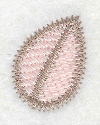 Embroidery Design: Leaf mini <br> 1.09"h x 0.85"w