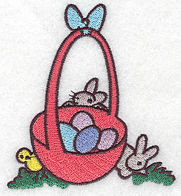 Embroidery Design: Easter Basket small<br> 3.47w X 3.89h