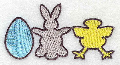 Embroidery Design: Egg bunny chick <br> 3.55w X 1.84h