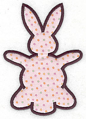 Embroidery Design: Bunny applique<br> 3.80w X 5.43h