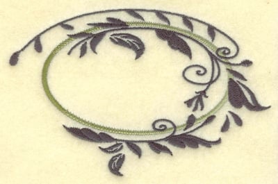 Embroidery Design: Oval vines A large<br> 4.95w X 3.17h