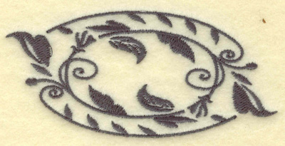 Embroidery Design: Oval Vines A single color<br> 3.87w X 1.80h