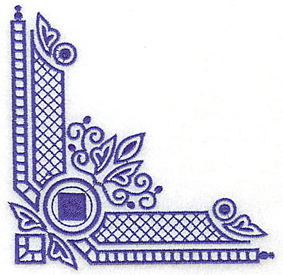 Embroidery Design: Elegant corner 1 large<br> 4.97w X 4.97h