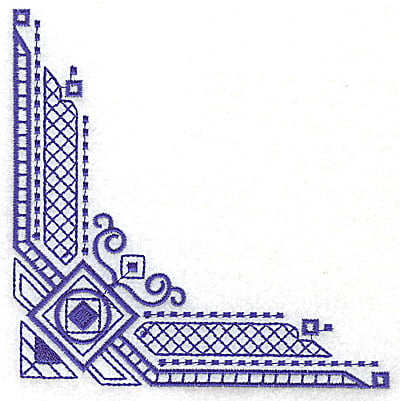 Embroidery Design: Elegant corner 3 large<br> 4.97w X 4.97h