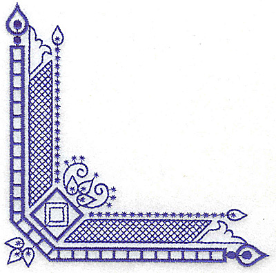Embroidery Design: Elegant corner 5 large<br> 4.93w X 4.94h