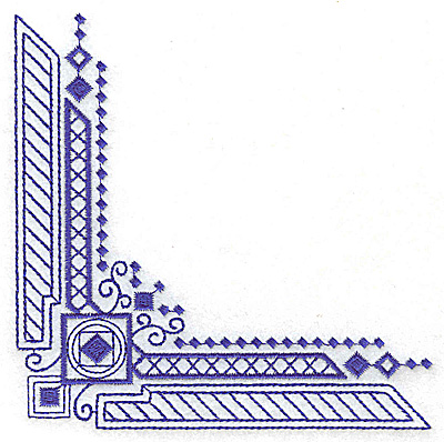 Embroidery Design: Elegant corner 6 large<br> 4.96w X 4.96h