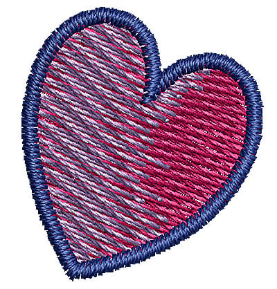 Embroidery Design: Heart 1<br> 0.79w X 0.89h