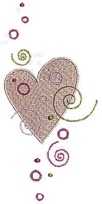 Embroidery Design: Heart with swirls 2<br> 2.83w X 5.98h | Embroidery Legacy Embroidery Design: Heart with swirls 2<br> 2.83w X 5.98h