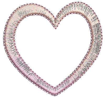 Embroidery Design: Heart 3<br> 2.25w X 2.13h