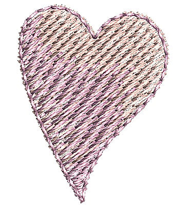 Embroidery Design: Heart 4<br> 0.70w X 0.91h