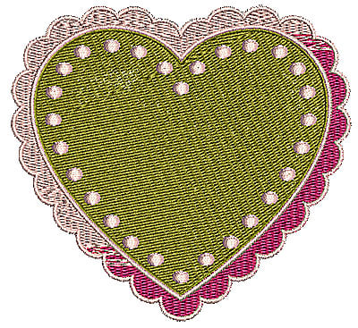Embroidery Design: Heart 6<br> 4.21w X 3.90h