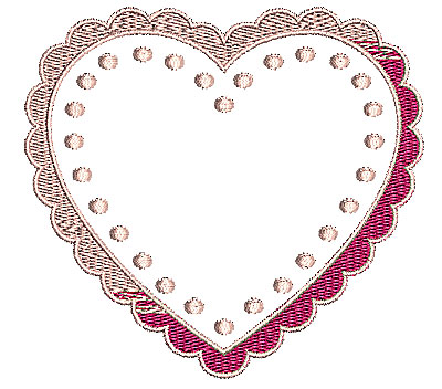 Embroidery Design: Heart 7<br> 4.21w X 3.90h | Embroidery Legacy Embroidery Design: Heart 7<br> 4.21w X 3.90h