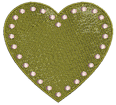 Embroidery Design: Heart 10<br> 3.68w X 3.36h