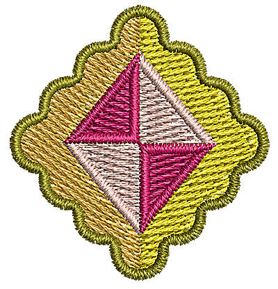 Embroidery Design: Diamond 1<br> 1.28w X 1.36h