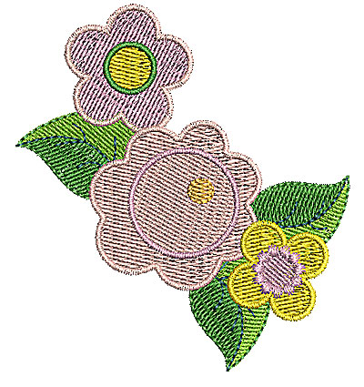 Embroidery Design: Flowers<br> 2.91w X 3.20h | Embroidery Legacy Embroidery Design: Flowers<br> 2.91w X 3.20h