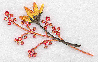 Embroidery Design: Bud and berries<br> 2.77w X 1.77h
