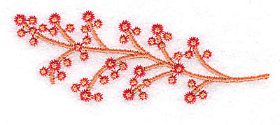 Embroidery Design: Berries and twigs<br>3.24w X 1.23h