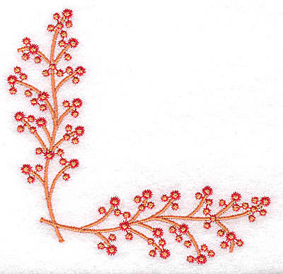 Embroidery Design: Berry Corner<br> 3.86w X 3.86h