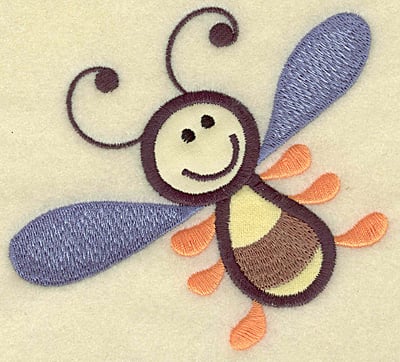 Embroidery Design: Bee double applique<br> 4.40w X 4.03h