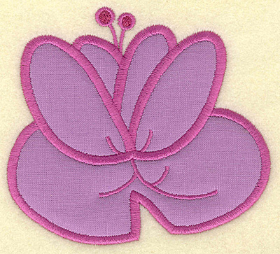 Embroidery Design: Water lily applique<br> 4.26w X 3.86h