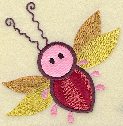 Embroidery Design: Insect double applique<br> 4.86w X 4.98h
