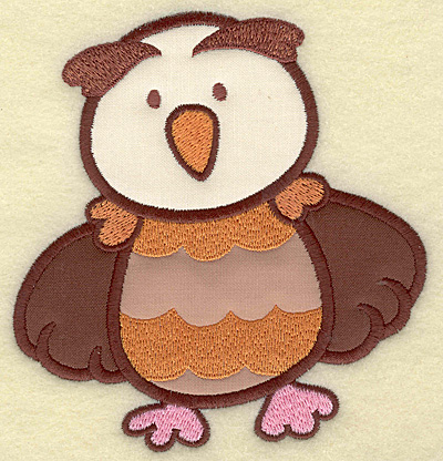 Embroidery Design: Owl triple applique<br> 4.71w X 5.00h