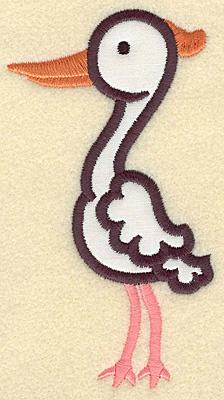 Embroidery Design: Egret applique<br> 2.66w X 4.99h
