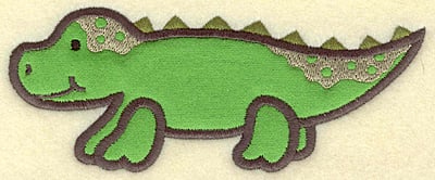 Embroidery Design: Alligator applique<br> 5.89w X 2.39h