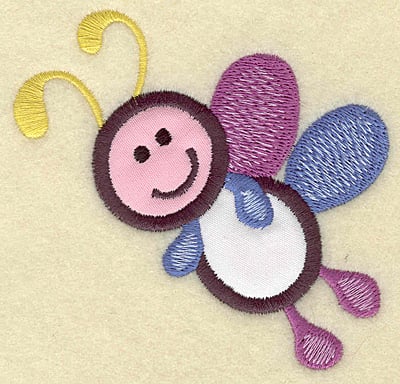 Embroidery Design: Bee double applique<br> 3.64w X 3.46h