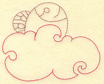 Embroidery Design: Fish in water redwork<br> 3.87w X 3.15h
