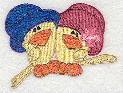 Embroidery Design: Two chicks<br> 3.51w X 2.69h