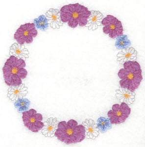 Embroidery Design: Floral circle<br>6.98w X 6.98h | Embroidery Legacy Embroidery Design: Floral circle<br>6.98w X 6.98h