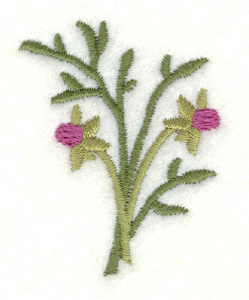 Embroidery Design: Sprig of buds<br>1.59w X 2.00h