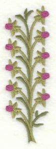 Embroidery Design: Vertical buds<br>1.26w X 3.89h