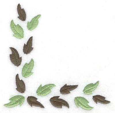 Embroidery Design: Leaf corner F<br> 3.88w X 3.89h