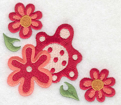 Embroidery Design: Floral corner M<br> 3.89w X 3.23h